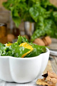 Rauwe spinazie salade